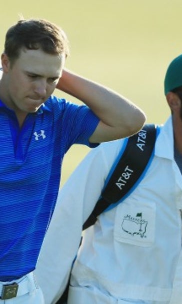 Jordan Spieth lets caddie know how unhappy he is with club selection